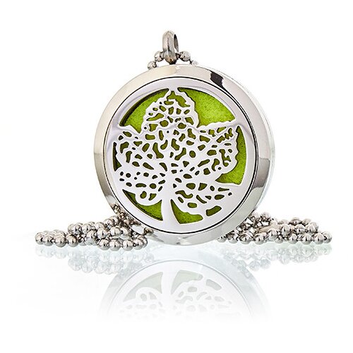  Aromaterapevtska ogrlica &amp;ndash; List, 30 mm - Stainless steel - Majhna pozornost - Dan žena Slike