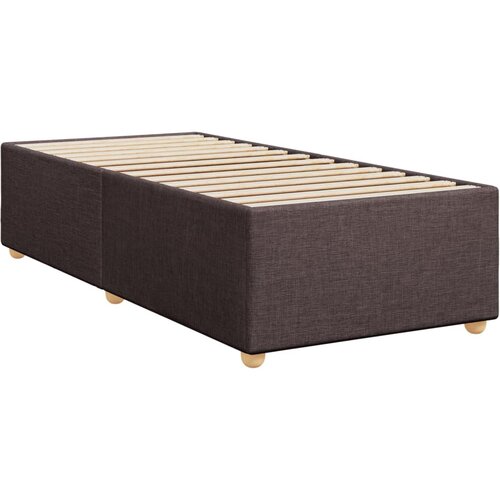 VidaXL Okvir za krevet tamnosmeđi 90x190 cm od tkanine Slike