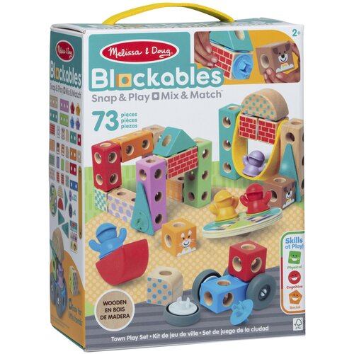 Melissa &amp, Doug Blockables: mestni leseni gradbeni komplet - Melissa &amp, Doug Cene