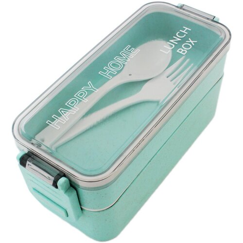 Prenosna lunch box posoda za hrano 750ML + pribor zelena Cene