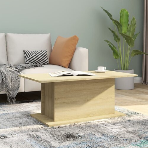 vidaXL Klubska mizica sonoma hrast 102x55,5x40 cm iverna plošča Cene