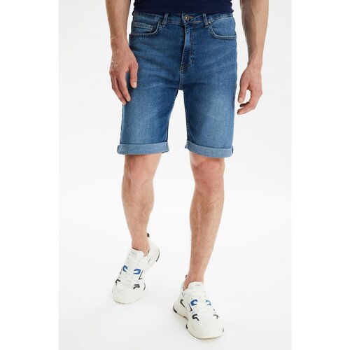 Trendyol Mo&amp;scaron;ke kratke hlače Denim Slike