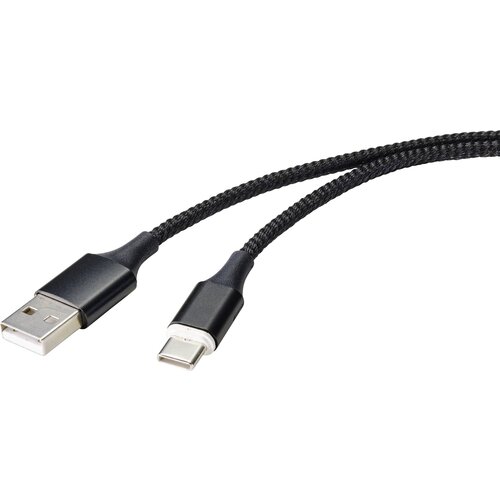 Renkforce USB kabel USB 2.0 USB-A vtič\, USB-C&reg; vtič 1.00 m črna magnetni vtič RF-4746076, (20415778) Cene