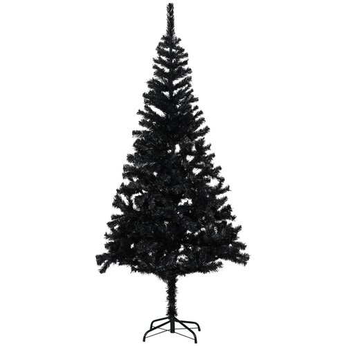 VidaXL umjetno božićno drvce sa stalkom crno 240 cm PVC Slike