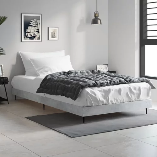 vidaXL Okvir kreveta boja betona 90x200 cm od konstruiranog drva