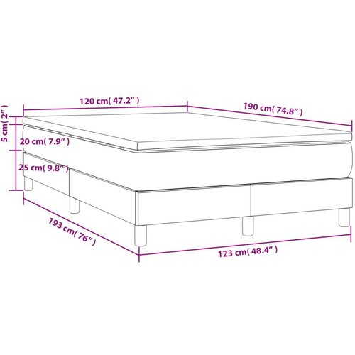 vidaXL Krevet box spring s madracem krem 120 x 190 cm od tkanine Cene