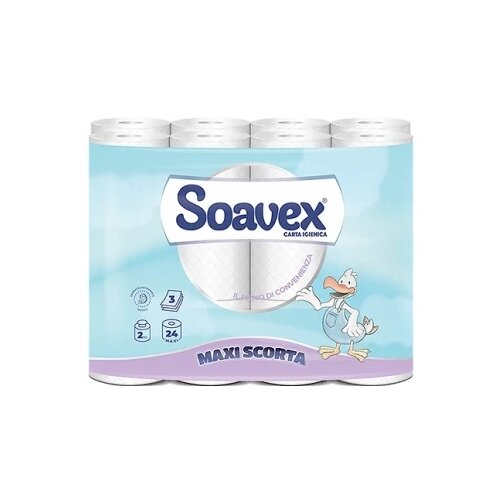 Paperblu Soavex Maxiscorta toalet papir 162list 3sl (4 x 24 rolni) ( ID8K200F24 ) Cene