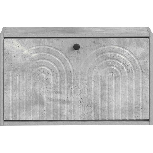  Ormar za cipele na zidu ALKMAAR 71 x 17 x 43 cm Betonska siva Slike