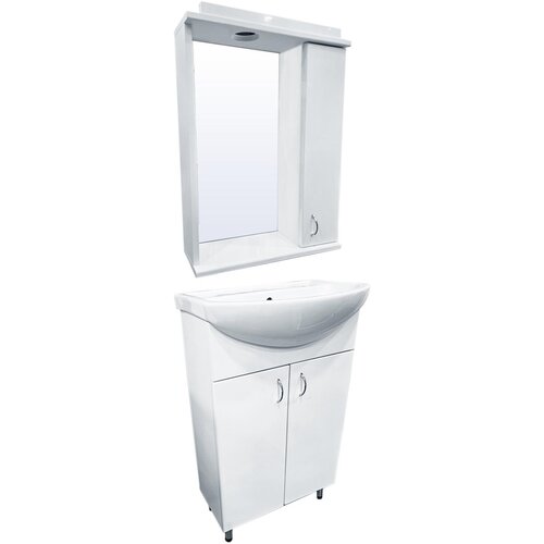 Denko komplet - lavabo sa ormarićem 50cm + ormarić sa ogledalom 50cm atlas Cene