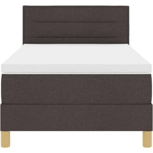  Krevet s box springom s madracem tamnosmeđi 90x200 cm tkanina Slike