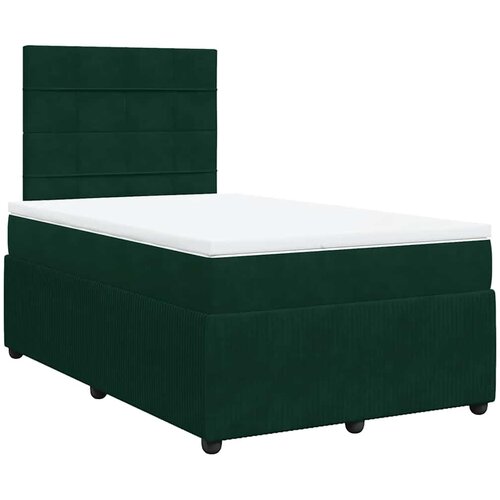 Box spring krevet s madracem tamnozeleni 120x200 cm bar&amp;scaron;unasti Slike