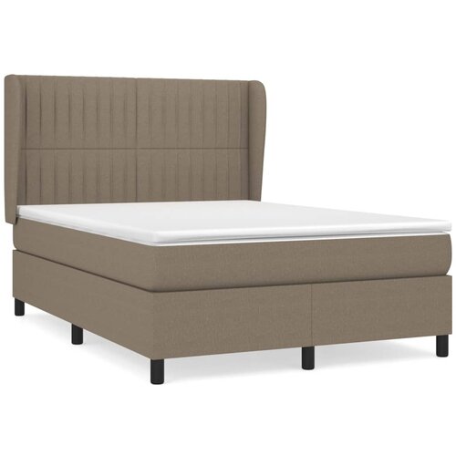 Maison Chic Box spring postelja - Vzmetna postelja z vzmetnico taupe 140x200 cm blago SL2225, (21889233) Cene