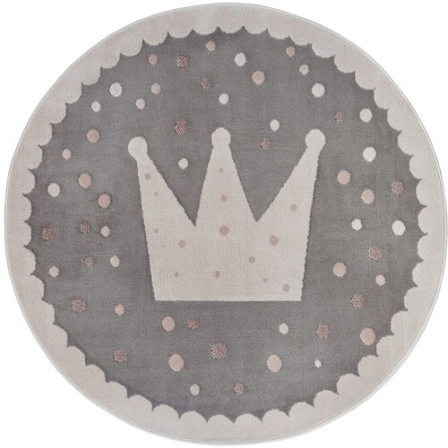 Hanse Home Siva otroška preproga ø 140 cm Crown – Cene