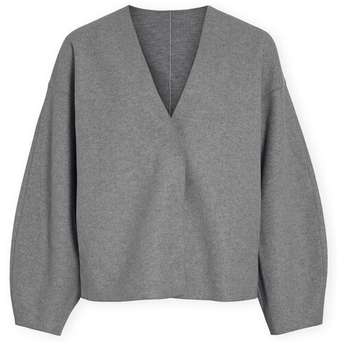Vila Pla&amp;scaron;či Noos Juice Loose Jacket - Medium Grey Melange Siva Slike