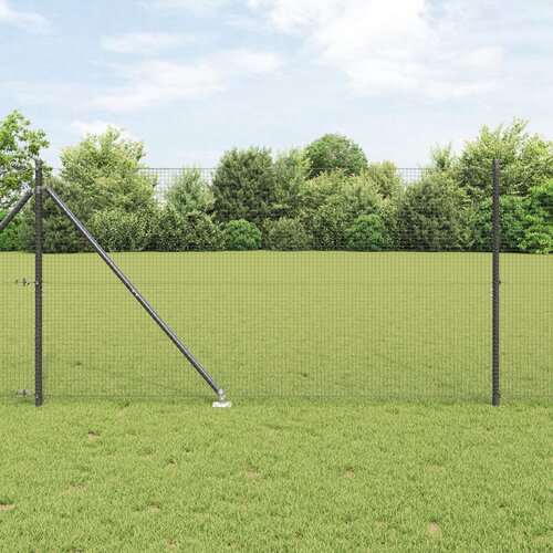 vidaXL zavarena žičana ograda s 13 špica Siva 1.4x50 m čelik Cijene