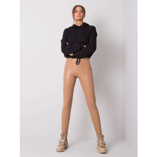 RUE PARIS Leggings-RV-LG-6007.11-dark beige Cene