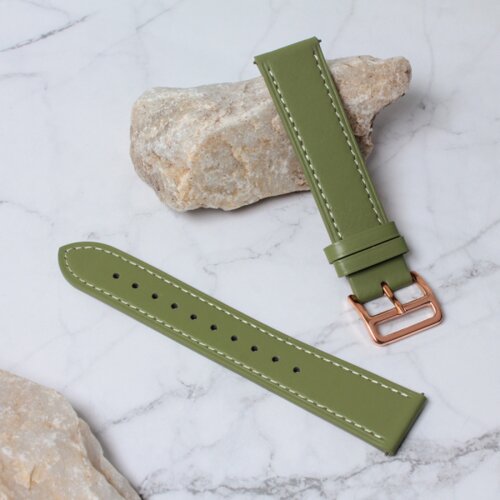 narukvica kozna klasik za samsung smart watch 4, 5 20mm zelena Slike