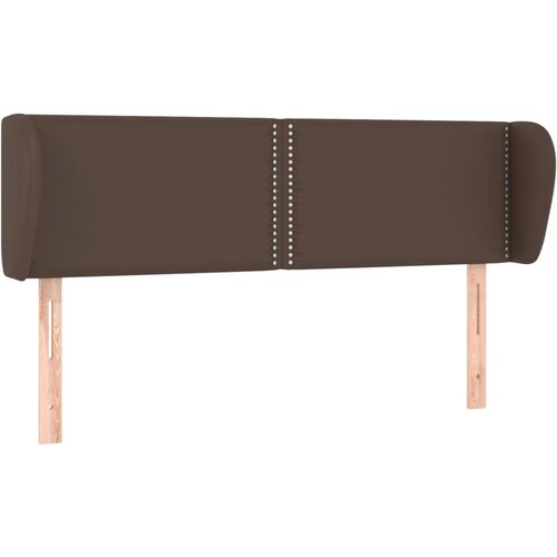 VidaXL Vzglavje z u&amp;scaron;esi rjavo 147x23x78/88 cm umetno usnje, (20735904) Slike
