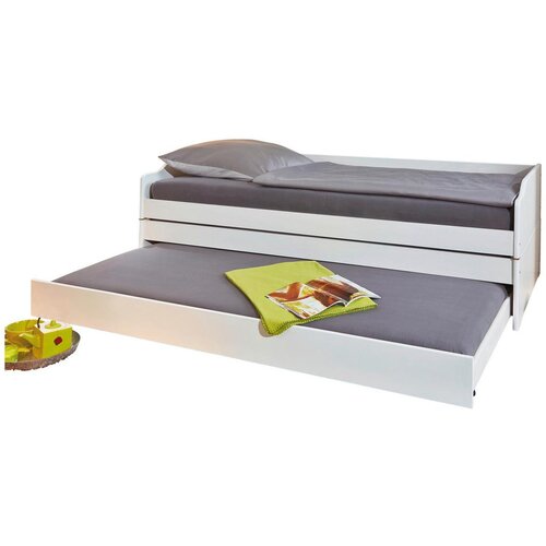 MID.YOU Mladinska Raztegljiva Postelja Lotar, Bela, 90-180x200 Slike