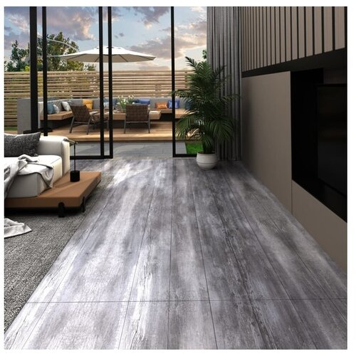  Samolepilne pvc talne plošče 2,51 m² 2 mm mat les sive barve Cene