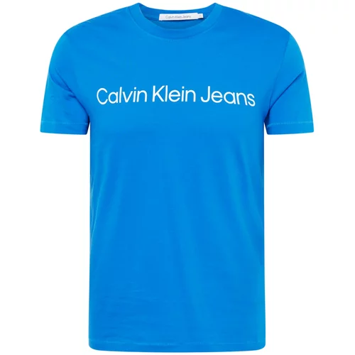 Calvin Klein Jeans Majica nebesko plava / bijela