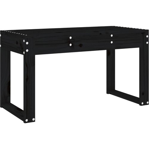 VidaXL Vrtna klupa crna 80 x 38 x 45 cm od masivne borovine Slike