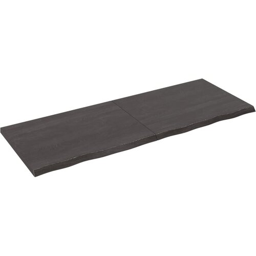 VidaXL Zidna polica tamnosiva 160 x 60 x 4 cm od obrađene hrastovine Slike