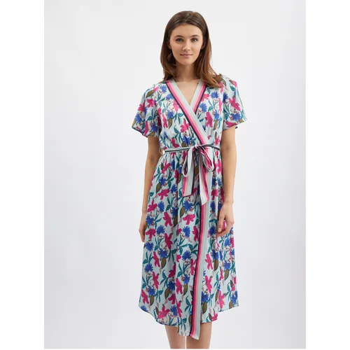 Orsay Pink-Blue Women Flowered Dress - Women