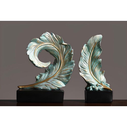 Aberto Design set dekoprativnih figura CY0365, tirkizna, 2 komada Slike