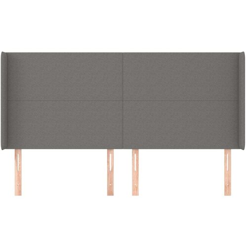  Uzglavlje s u&amp;scaron;ima tamnosivo 163x16x118/128 cm od tkanine Slike