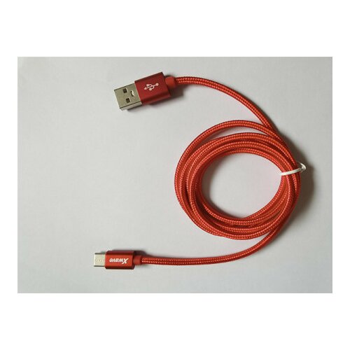 X Wave USB kabl TIP-C/USB 3.0 (tip A-muški)-USB 3.1 (TIP C-muški)/dužina 2m/3A/Aluminium /crveni upleteni~1 ( USB TIP-C 2m 3A Al /red mesh ) USB TIP-C 2m 3A Al /red mesh Cene