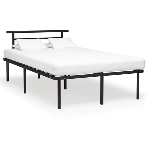 VidaXL Posteljni okvir črn kovinski 120x200 cm, (20643224) Slike