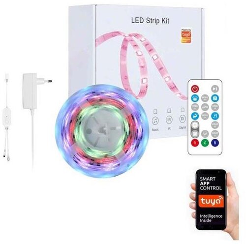  Immax NEO07734L - LED RGB prigu&scaron;iva traka MUSIC 18W/230V 5m IP65 Wi-Fi Tuya + daljinski upravljač Cene