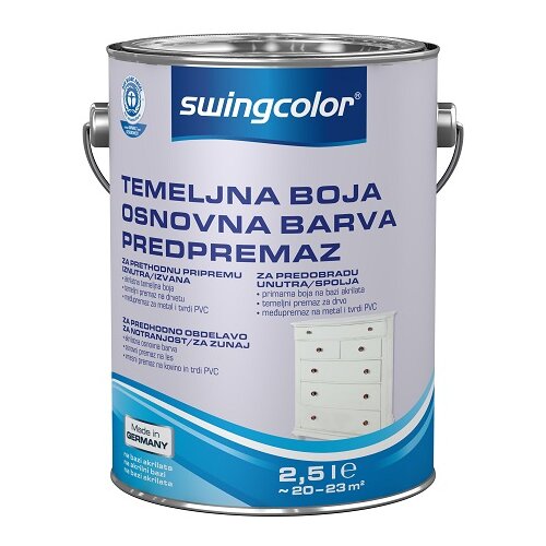 SWINGCOLOR Lak na osnovi akrilata (barva: bela; 2,5 l) Cene