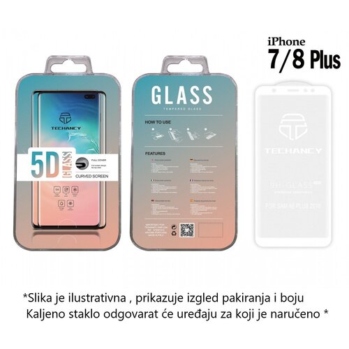 TECHANCY Kaljeno staklo Full Cover 5D za iPhone 7/8 Plus Cijene