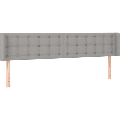  Uzglavlje s u&amp;scaron;ima svjetlosivo 203x16x78/88 cm od tkanine Slike
