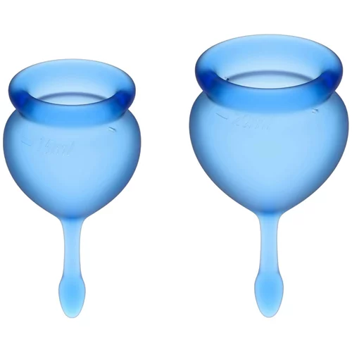 Satisfyer Feel good - menstrualna čašica set (plava) - 2 kom