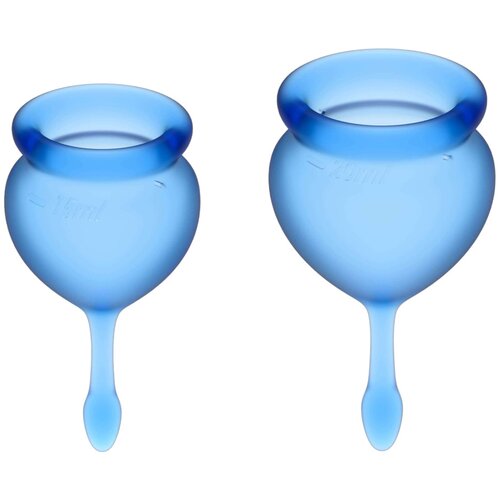 Satisfyer Feel good - menstrualna ča&amp;scaron;ica set (plava) - 2 kom Slike