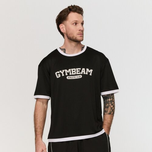 GymBeam oversized varsity t-shirt black m Cene