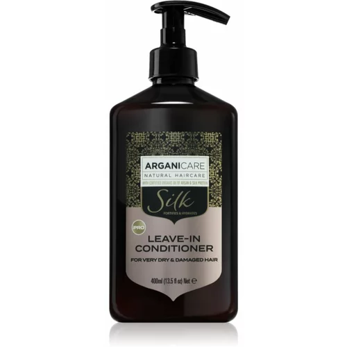 Arganicare Silk Protein Leave-In Conditioner balzam brez spiranja za zelo suhe in poškodovane lase 400 ml