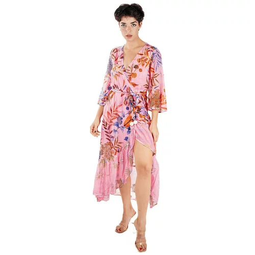 Isla Bonita By Sigris Dolge obleke Dolga Midi Obleka Rožnata