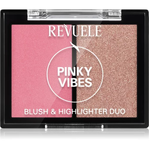 Revuele Blush & Highlighter Duo rumenilo s highlighterom nijansa Pinky Vibes 8 g