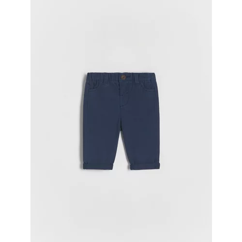 Reserved - Chino hlače s visokim udjelom pamuka - mornarsko plava