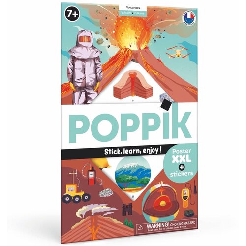 Poppik Edukativni poster s nalepnicama Otkrića Volcans 7+ Cene
