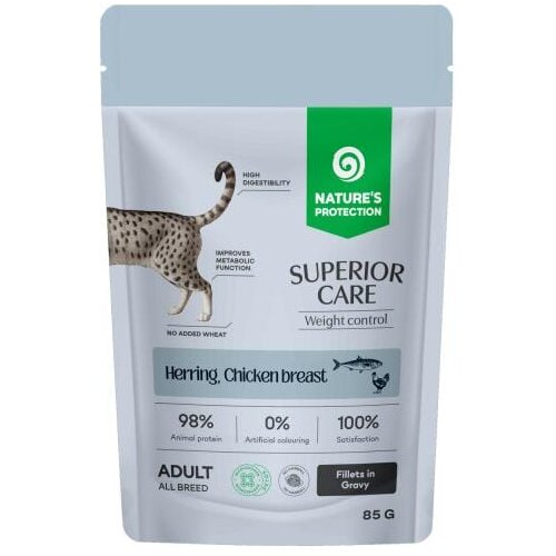 Nature's Protection NPSC Adult Cat Weight Control Herring & Chicken Breasts - 85 g Cene