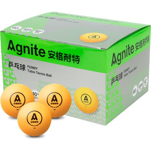 Agnite Set loptica za stoni tenis F2390W, 60 komada, Narandžaste Slike