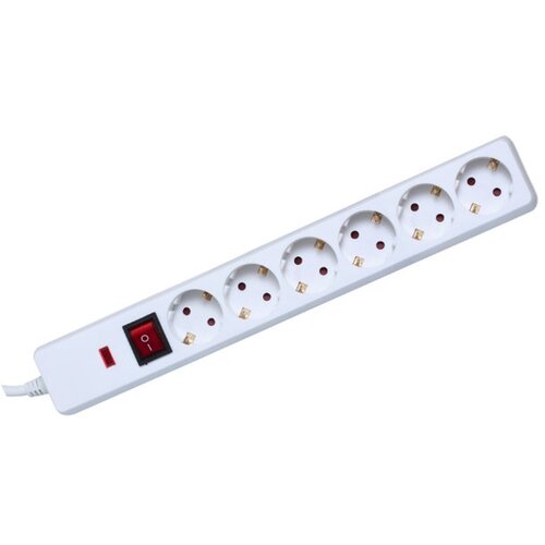  Produžni kabl sa za&amp;scaron;titom, 6 utičnica, 1.5mm&amp;sup2;, 1.5 met - NVT 06K/WH Slike