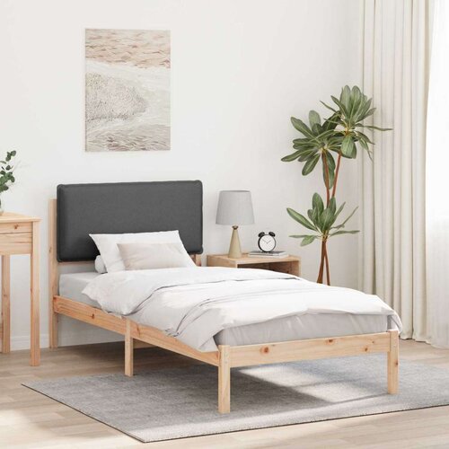  Posteljni okvir z oblazinjenim vzglavjem Temno siva 75 x 190 cm, (5000101539) Cene