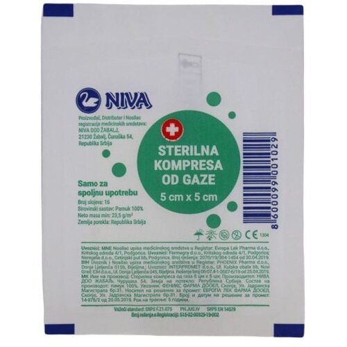 Niva sterilna kompresa 5cm x 5cm Slike