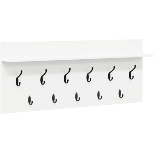  Vje&amp;scaron;alica za kapute na zidu s policom s pohranom Bijela 100 x 40 x 12 cm Slike